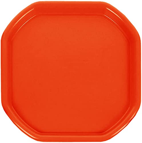 Eason Bros - Small Mixing Tray 70cm x 70cm Octagonal Sand Pit Tray Kids Messy Activities Plastic Tuff Spot Board Water Sand Activities Sand Plastering Concrete & Mortar Mixing Tray (Set Of 1, Orange)