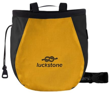 Lljsszr Magnesite da Arrampicata, Accessori per Attrezzatura da Arrampicata, Custodia con Coulisse, Porta Magnesite da Golf, Nero Giallo