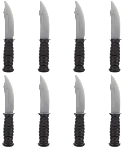 UKCOCO Lot de 8 Couteaux Factices en Plastique pour Garçon et Filles, Accessoires de Cosplay et Décoration Halloween Légers, Jouets D’Imitation pour Fête et Spectacle, Accessoires Photo