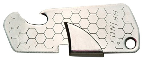 Brinox B70370E - Abrelatas, 7,4 x 2,8 x 0,27 cm, color gris