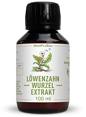 Löwenzahnwurzel-Extrakt flüssig | 100% naturrein und natürlich | 100 ml | vegan, glutenfrei, laktosefrei, ohne Zusätze (z.B. Magnesiumstearat) | Made in Germany