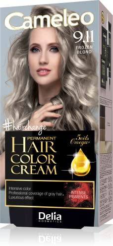 Cameleo - Crema Colorante Permanente para el Cabello - Rubio Helado - Color Intenso y Protección - 5 Aceites + Ácidos Omega Plus - Tinte para el Cabello Profesional y Lujoso - Kit Completo