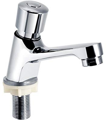 Time Delay Faucet Plated Self Closing Water Saving Basin Sink Tap Public Kitchen Bathroom Water Tap
