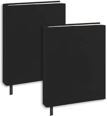 KICNIC Black Book Covers, 2 Pack, 6x9 Inch Stretchable Book Sox