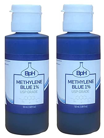 Methylene Blue, 1% USP (Pharmaceutical) Grade: 2×50 mL Twin Pack: 3rd Party Tested