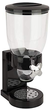 EMUKOEP Distributeur de Nourriture Sèche Distributeur de Céréales Unique Multifonctionnel Stockage des Aliments Conteneur de Repas pour Aliments Secs Bonbons Bonbons Riz Chocolat Pépite Noir