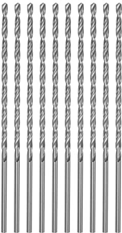 QUARKZMAN 10pz Punte Trapano Extra Lunghe 3mm HSS Punta Trapano con Alta Velocità Acciaio Dritto Gambo 120mm Lunghezza per Metallo Legno Alluminio Lega