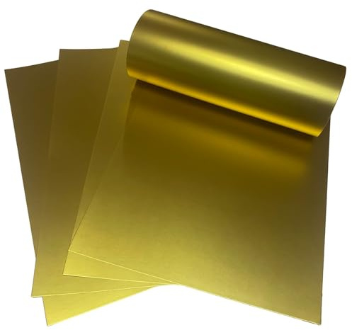 ASENME Cartón para manualidades, 8 Unidades Cartulinas (Dorado Mate, A3/ 8 Unidades)