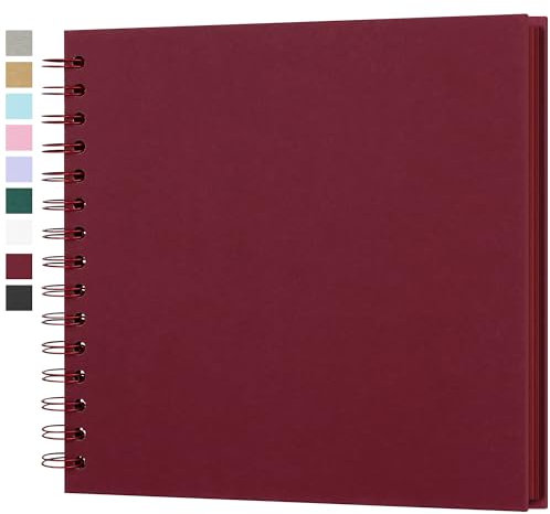 Yopih Scrapbook Album 20.5x20.5 cm Acid-Free Kraft Paper 20 Sheets 40 Pages