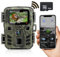 RecorCam Wildkamera WLAN mit Handyübertragung App 24MP/1296P, WiFi Bluetooth Wildtierkamera mit Nachtsicht Bewegungsmelder mit 850nm IR LEDs, Nachtsichtkamera Jagdkamera mit 32G SD-Karte