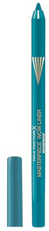 Max Factor Masterpiece Wow Liner, 520 Pretty Turquoise, 24-Hour Wear Eyeliner, High Colour Payoff, Waterproof and Smudgeproof, Vegan