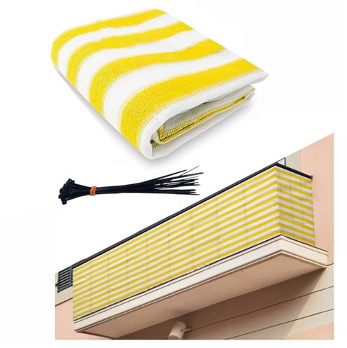51buyoutgo Protezione per la privacy per balcone, giardino e balcone, 300 x 90 cm, protezione per esterni, frangivento, balcone, rete per copertura solare, antivento, resistente ai raggi UV e alle
