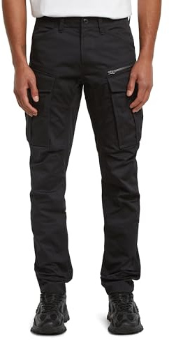 G-STAR Rovic Zip 3D Regular Tapered Byxor, Svart (Dk Black D02190-e064-6484), 36W / 38L