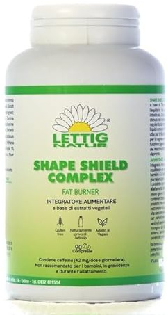 SHAPE SHIELD COMPLEX – Integratore, con Tè Verde, Garcinia, Berberina, Faseolamina, Griffonia, Cromo – 90 Compresse