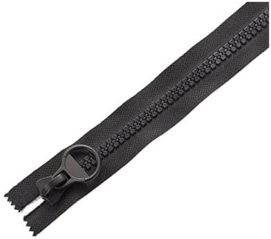 5pcs 10# Resin Large Plastic Teeth Endless Zipper Stationery Bag Makeup Pull Chain(Black-5pcs,25cm)