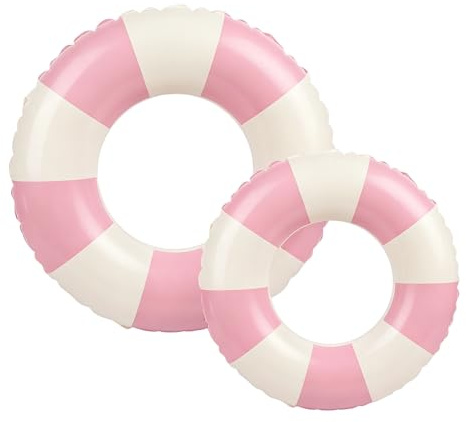 2Pcs Inflatable Swimming Rings, Durable PVC Pool Ring, for Kids Adults Summer Beach Pool Party Water Sports