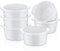 LOVECASA Oven Dishes Round Shape Dish Oven to Table Baking Dish, Ceramic Bakeware Set of 6 with Double Handle Ideal for Cake/Pie/Casserole/Pasta, White - 9.3cm in Diameter