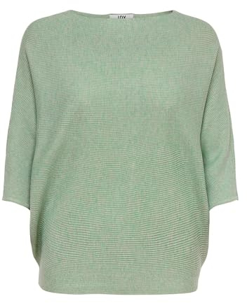 Only JdY Jdynew Behave Pull à Manches Courtes pour Femme, Basilic/détail : mélangé, XL