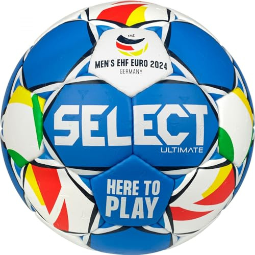 Select Men's Ultimate Ehf Euro V24 Handballs, White/Blue, 2