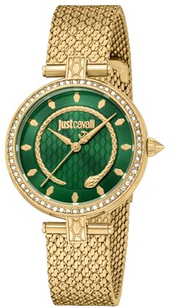 Just Cavalli Damen Analog Quarz Uhr mit Edelstahl Armband JC1L240M0035