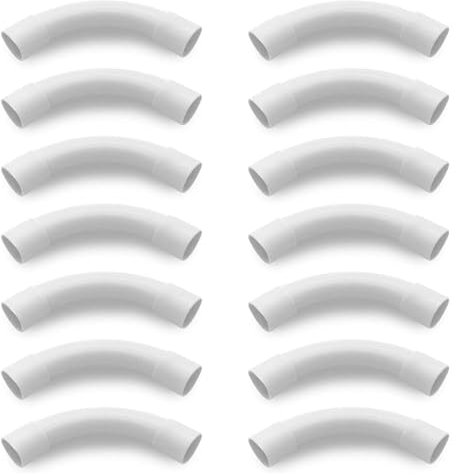 JINJUMEI 16 Stück Rohrbogen M20 PVC Rohrbogen 90° Rohr Steckbogen für Elektrorohr Stangenrohr Gebäudeentwässerung Leerrohr Installation Rohr Installations Haus Keller Wand Decken Montage Kabelrohr