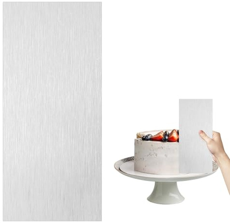 ZHITENG Espátulas Tarta, Espátulas Para Tartas De Acero Inoxidable, 22 x 8 cm Raspador De Pastel, Espátula para Pastel Multifuncional, Espátula para Mousse, Para DIY Hornear Herramienta (Plateado)