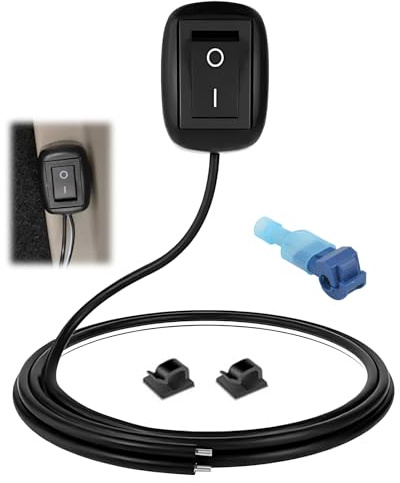 Interrupteur de Bouton, 12V-230V/10A Type Coller Forme Goutte d’eau pour Phares Antibrouillard, Commutateur à Bouton de Voiture, interrupteur à bouton, interrupteur voiture, Barre Lumineuse LED, Comm