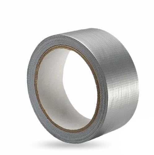LORD C Duct Tape Strong And Reliable Gaffer Tape Permanent Adhesive Waterproof Super Sticky Repair Cloth Duct Tape For Labeling Sealing Repairing Packaging Securing Cables (1, Silver, 48mm x 10mm)