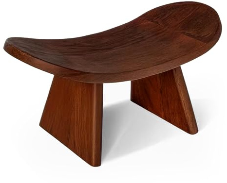 M.J COMFY-LIFE Wooden Meditation Stool - Ergonomic Prayer Kneeling Chair, Comfortable Mindfulness Seat for Home Sitting, Church Worship, Spiritual Gatherings, Yoga Studio, Portable Meditation Bench