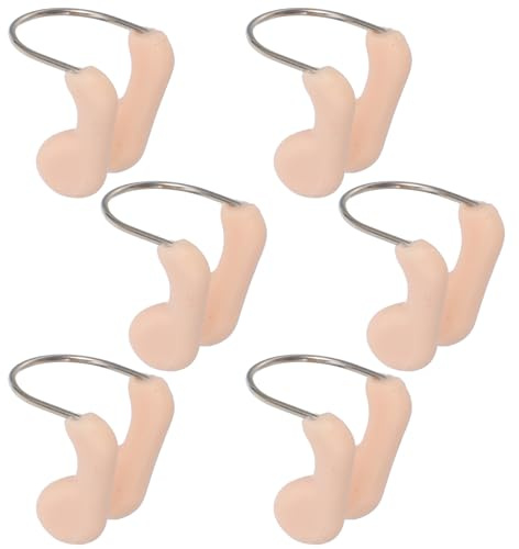 HEMOTON 6 Pezzi Tappi Nasali per Nuoto in Silicone Riutilizzabili per Adulti, Confortevoli e Resistenti, per Allenamento in Acqua e Piscina