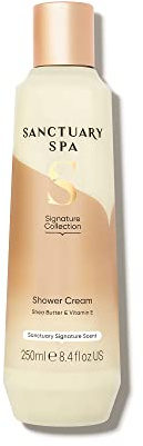 Sanctuary Spa Shower Cream, Natural Shower Gel, No Mineral Oil, Cruelty Free and Vegan, 250 ml