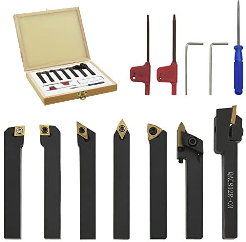 12-tlg. Drehmeißel-Set mit Wendeplatten 8x8 mm 60 mm