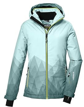 killtec Mädchen Skijacke/Funktionsjacke mit Kapuze und Schneefang KSW 328 GRLS SKI JCKT, mint, 116, 42272-000