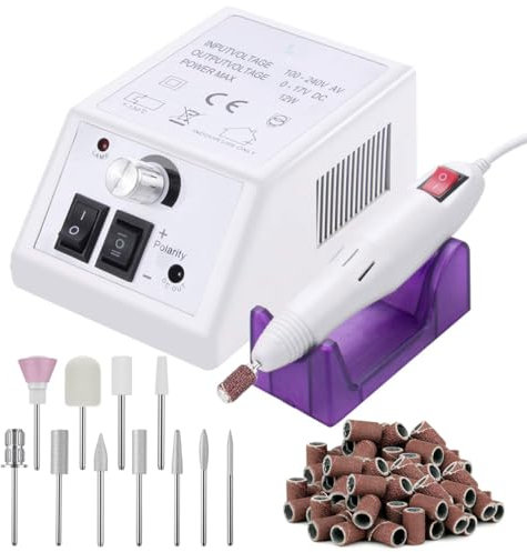 URHELP Electric Nail Files Electric Nail Drill Machine Manicure Set Professional Acrylic Nail Gel Polish Remover Nail Drill Pedicure Kit