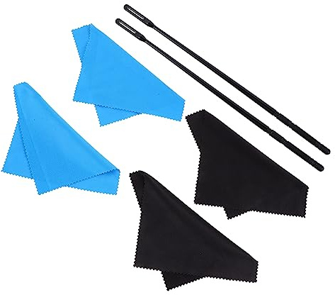 ibasenice Pulitore per Flauto Kit di Pulizia Strumenti Include Bastoncini Panni per Pulizia del Flauto Rimuovere Polvere e Sporcizia Internamente