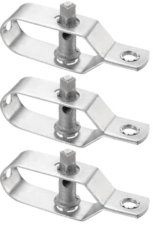 QUARKZMAN Lot de 3 tendeurs de Fil, tendeurs de clôture en Fil galvanisé, tendeurs de clôture, Longueur 90 mm, Fil de Tension, Fil de clôture, clôture à Mailles losangées, Argent