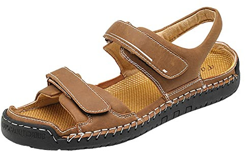 Sandales Homme Cuir Été Babouche Chaussures Chaussure Randonnée Claquette Orthopédique Scratch Orthopédiques Mule De Plage Ete Pied Nu Pieds Nus Trekking Marche Sandale Orthopedique