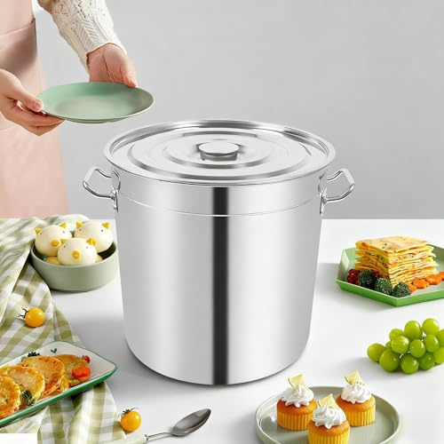 Gdetnysty gastronomi kastrull soppgryta med rostfritt stål lock induktionskruka universal glaslock ny med soppgryta lock 201 rostfritt stål Den är lämplig för gryta
