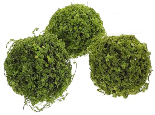 Kichvoe 3 Pezzi Sfere di Arte Topiaria Finte in Plastica Verde, Palline Decorative Sospese per Casa e Festa, Piante Finte Realistiche da Appendere per Decorazione Interni ed Esterni