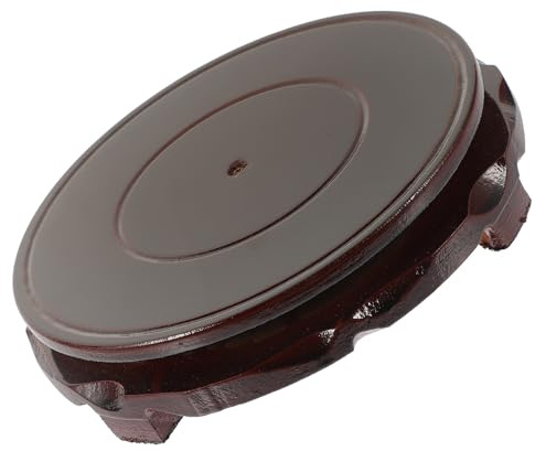 Beavorty Supporto per Fioriera in Legno Rotante 18 Cm, Base Portavaso Stabile per Esposizione di Piante da Interno e Decorazioni Casa