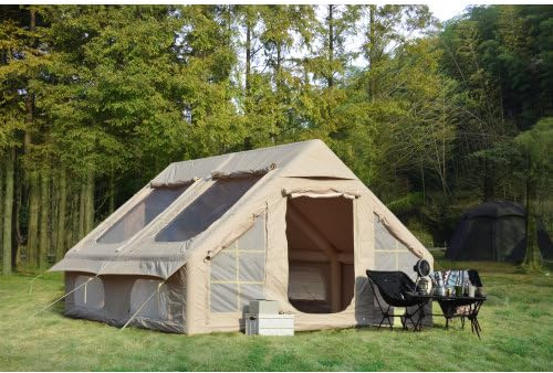 Tienda de campaña familiar hinchable XXL para 7-8 personas, tienda grande con 6 ventanas y repelente de mosquitos, sensación de algodón 300D, impermeable PU3000 y UPF50+, 5 minutos de montaje rápido