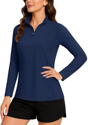 TACVASEN Women's T-Shirts Rash Guard Long Sleeve Running Sports Gym Tops