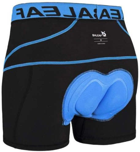 BALEAF för män 3D Padded Cool Max Bicycle Baleaf herr 3D vadderad cool max cykel underkläder shorts - svart, X-Large