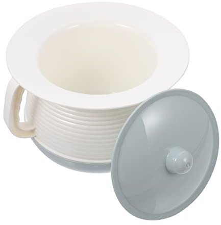 Mobestech Chamber Pot Portable Toilet Urine Pot with Lid Urinal Pee Buckets Potty Urinal Car Emergency Toilet Pot Spittoon Bottle with Handle for Camping Travel Home Bucket Toilet (Blue)