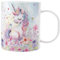 Striefchen® Kindertasse aus Kunststoff für Mädchen mit Wunschname - verschiedene Motive (Zauberhaftes Einhorn)