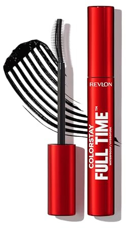 Revlon ColorStay Full Time Mascara, wasserfeste Volumen-Mascara, bröckelt nicht, ultraleichte Formel, hält bis zu 24 Stunden, 411 Blackest Black, 7.5 ml