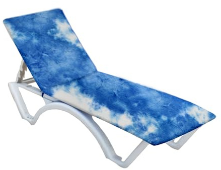 QINGZY Sun Lounger Beach Towel, Microfiber Quick Dry Covers Beach Towels, Portable Soft Chair Cover, 75x210cm Sunbed Chaise Lounge Towels for Summer Holiday Swim Pool Garden (A)