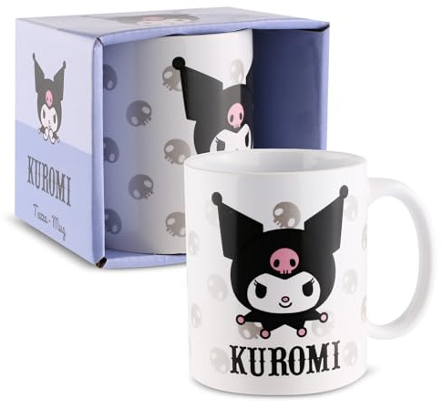 Hello Kitty mugg 350 ml – Kuromi Classic Design keramikkopp med handtag – officiell Sanrio-design – present till barn och fans – kaffekopp/mugg