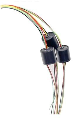 1 Pcs Hat Type Slip Ring Small Slip Ring Outer Diameter 12mm 4-Wire Anchor Fish Slip Ring DIY Rotating Signal Conductive Slip Ring(Outer 12mm -4 core Without Flange)