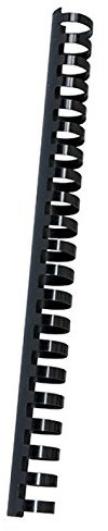 OFFICE PRODUCTS Plastikbinderücken 50 Stück DIN A4 25mm (240 Seiten) Binderücken Bindungskämme Plastikbindung | Kunststoff | Farbe: Schwarz